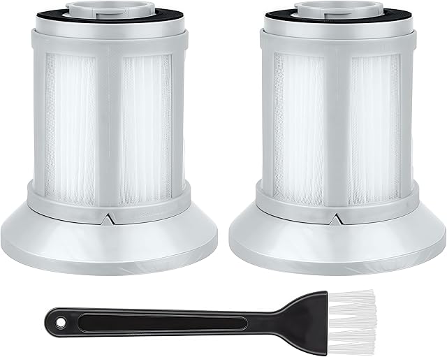 Vacuum Filter Replacement for Bissell 2156A 1665 16652 1665W 21562 2156E Zing AeroSwift Powerforce Bagless Canister Vacuum, Compare to Part #1613056, 2 Filters and a Brush