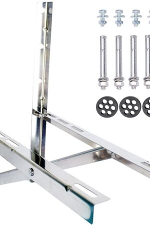 Wall Mounting Bracket for 9000-24000 BTU Condenser，Ac Support Brackets Rust Free Stainless Steel for Mini Split Air Conditioner Heat Pump Systems. (Small（9000-24000BTU）)