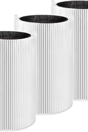 3 Pack Blue Pure 411 Filter Replacement Compatible with Blueair Blue Pure 411 Genuine, 411+, 411 Auto and MINI Air Purifier, Package Include 3 Pack 3-in-1 HEPA Filters
