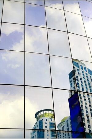 BDF S05 Window Film Daytime Privacy and Heat Control Mirror Silver 5 (Very Dark) - 36in X 12ft