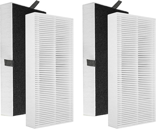 4 Pack Filter Replacement for HRF201B Compatible with Honeywell HHT270, HHT270W, HHT290 Series and Compatible with Febreze FRF102B Purifiers