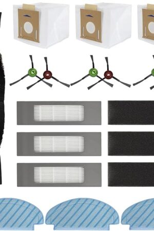 19 PCS Accessories Kit for ECOVACS DEEBOT N10 PLUS/ T9+/ N8 PRO+/ N8+/ T8AIVI+/ T8+ Robot Vacuum, Replacement Parts Main Brush, Side Brush, Filter, Mop pads, Dust Bag