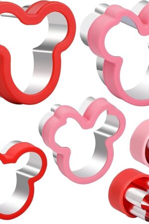 6pcs Mouse Cookie Cutters Set,Sandwich Biscuit Cutter, Food Grade Stainless Steel Sandwich Cookie Cutters for Baking