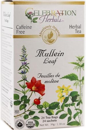 Celebration Herbals Organic Mullein Leaf Tea Bags 24 Count