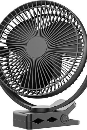 Clip Fan, 8 Inch Mini Quiet Desk Fan, 10000mAh USB Rechargeable Battery Operated Clip on Fan, USB Desk Fan, Portable Personal Small Fan For Desk, Office,Golf Cart