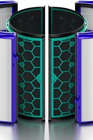 Air Purifier Filter Replacements for Dyson HP04 TP04 DP04 TP05 DP05, Sealed Two Stage 360° Ture HEPA and Activated Carbon Filter