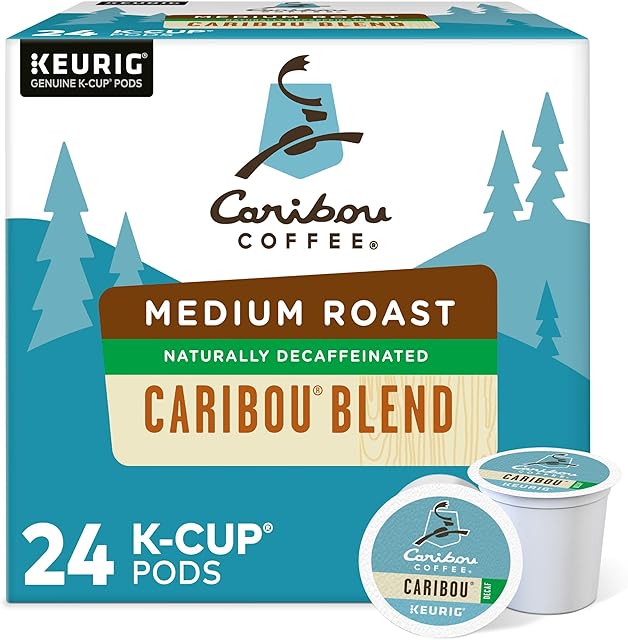 Caribou Coffee Decaf Blend K-Cup, 24 Count (Pack of 1)