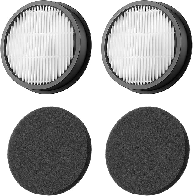 VC70 Vacuum Cleaner Replacement HEPA Filter 2 pcs and Sponge filter 2 pcs