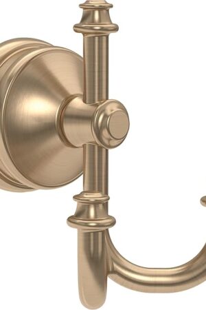 Delta Mylan (1-Pack) Towel Hooks Champagne Bronze Triple Wall Mounted for Robes 3-Prong Multi-Use Holder, Gold Bathroom Accessories MYN35-CZ