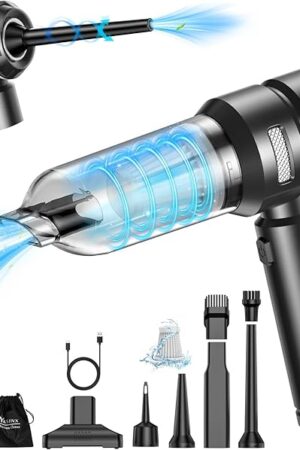 Car Vacuum Cleaner High Power,18000PA Handheld Vacuum Cordless with Brushless Motor,4 in 1 Portable Mini Vacuum Cleaner & Air Duster,3 Gear,Small Handheld Vacuum Rechargeable for Car,Home