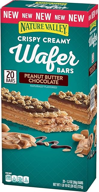 Crispy Creamy Wafer Bar, Peanut Butter Chocolate 20 ct. Made with Real Peanut Butter