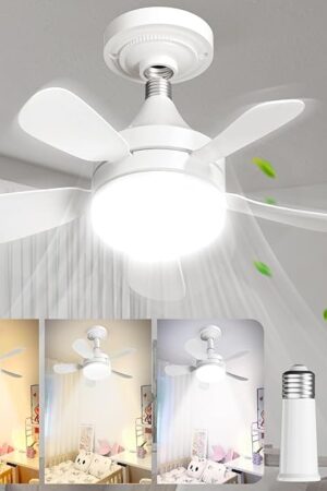 Ceiling Fans with Lights Fan light Small Ceiling Fan 3000K-6500K