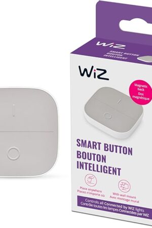 WiZ Portable Smart Button - Works Only with WiZ Smart Lights - Comes with 2 AAA Alkaline Batteries - Wireless Light Switch - Control with Wiz Connected App - 1 Pack