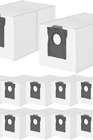 12 Pack Dust Bags for Dreame L50/X30/L20/L10s/L10/L10s Pro/L40/L40S Ultra, L20/X40/X50 Ultra Complete, for Mova P10/P50 Pro Ultra Vacuum Cleaner, 3.2L Large Capacity Disposable Bags Replacement