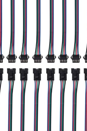 BTF-LIGHTING 10 Pairs 4pin SM JST 15cm Cable Female/Male connectors for Led Strip RGB 5050 3528 WS2801 APA02 WS2815 WS2813