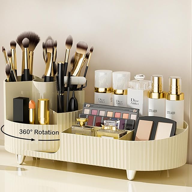 360° Rotating Large Makeup Organizer Cosmetic Storage for Skincare, Perfumes, Lotions