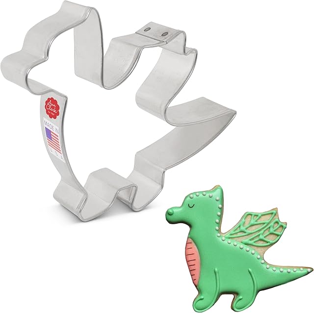 Ann Clark Cookie Cutters Dragon Cookie Cutter, 4" Made in USA