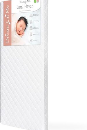 Dream On Me Luna Haven 2" Cradle Mattress, Waterproof Cover, Fiber Core, Greenguard Gold Certified, Proudly Made in USA