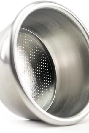 Crema Coffee Products 54mm Filter Basket | Double Shot Non-Pressurized Stainless Steel Basket | Compatible with Breville 54mm Portafilters | Precise Tapered Profile for Consistent Espresso Shots