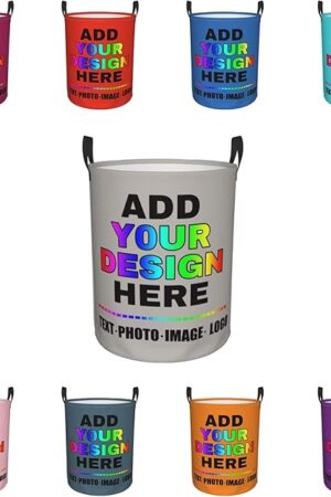 Custom Laundry Basket Personalized Laundry Basket Customized Laundry Basket with Photo/Text Collapsible Storage Basket Medium 19.6" x 15.7"