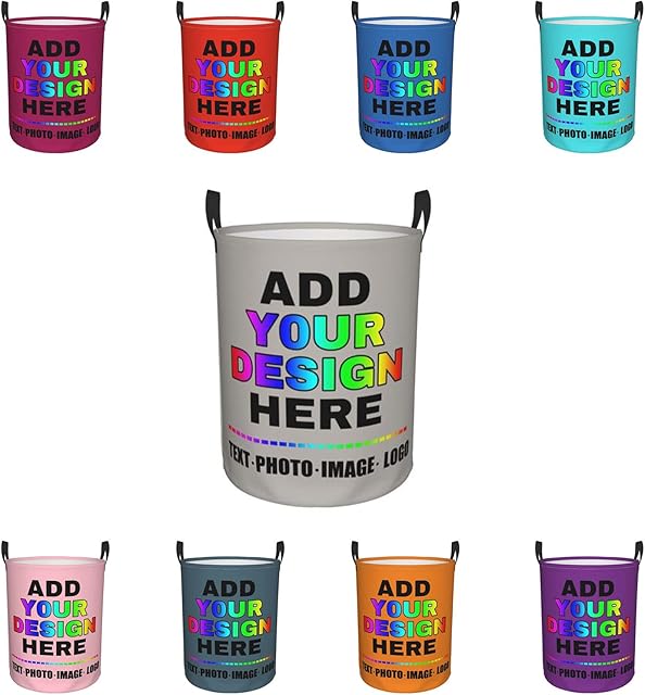 Custom Laundry Basket Personalized Laundry Basket Customized Laundry Basket with Photo/Text Collapsible Storage Basket Medium 19.6" x 15.7"