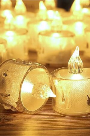 12 Pack Crystal Flameless Tea Lights