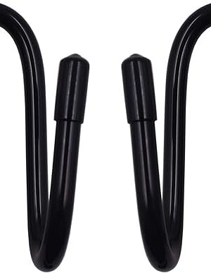 YYST Flexible Over The Seat Hard Hat Rack Holder Back Seat Hanger Headrest Hanger Headrest Hook (Black X 2 Pack)