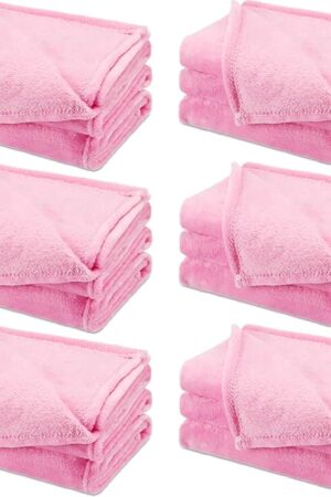 6 Pcs Fleece Throw Blanket Flannel Pink 40 x 60 Inch