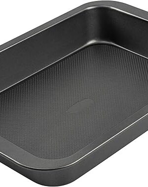 Cake Pan, Nonstick Baking Pan for Cake, Bread, Brownie or Lasagna, Heavy Duty Baking Dish with Diamond Texture Pattern and Wide Grips