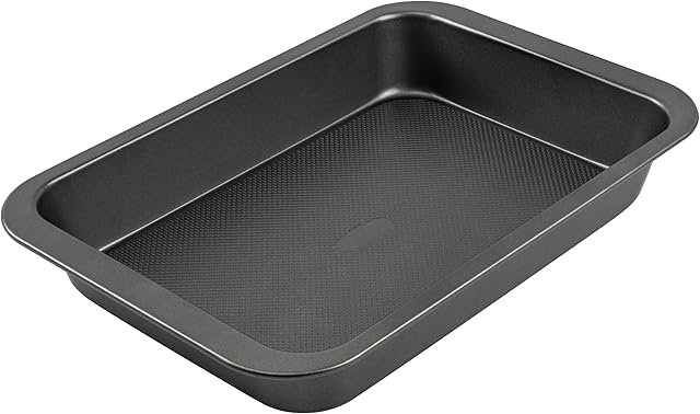 Cake Pan, Nonstick Baking Pan for Cake, Bread, Brownie or Lasagna, Heavy Duty Baking Dish with Diamond Texture Pattern and Wide Grips