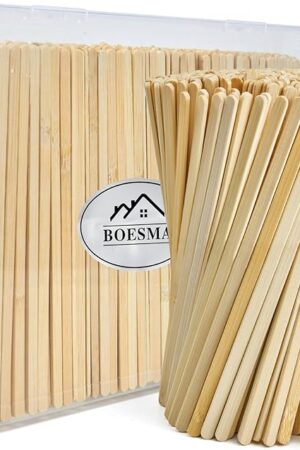 Bamboo Coffee Stirrers, 250 Count of Disposable Coffee Stir Sticks - Stir Sticks For Coffee Bar 5.5 Inch, Stir Sticks with Smooth End, Coffee Stirs for Coffee, Cocktail, Hot Drinks
