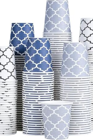 [300 Pack] 3 oz Paper Cups, Small Mouthwash Cups 3 OZ, Mini Disposable Bathroom Cups, Paper Cups 3 Ounce for Bathroom, Supermarket, Birthday Party, Travel, Events, Picnic, BBQ