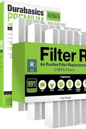 Durabasics 3 Pack of HEPA Filters Compatible with Honeywell Air Purifier Replacement Filters, Replacement for Honeywell Filter R, HEPA Filter R, HPA300, HPA 300 & HRF-R3