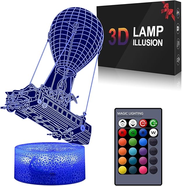 Battle bus Game Room Night Lights Lamp 3D LED Desk Table Light Remote Control & 16 Colors Battleroyal Players Modelling Birthday Holiday Christmas Festival Gift Ideas Decor for Boys Girls Teen