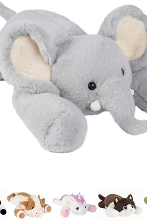 Weighted Stuffed Animals Elephant - 25" Big Stuffed Animal Toy Pillow for Kids & Adults, 5 lbs Ultra-Soft Washable Weighted Plush