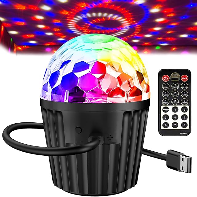 Disco Ball Light DJ Strobe Light Stage Lights RGB Decoration Lamp