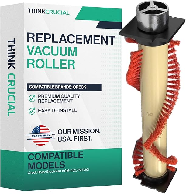 Crucial Vacuum Replacement Vacuum Roller – Compatible with Oreck Roller Brush Part # 016-1152, 7520201 – Fits Oreck XL Vacuum Model – Bulk (1 Pack)