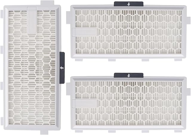 3 Pack AirClean 50 Replacement Filter Compatible with Miele AirClean SF-HA 50 Filter for Model # S4, S5, S6, S8, S4000, S4999, S5000, S5999, S6000, S6999, S8000, S8999,Complete C2 & C3