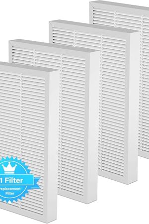 4 Pack F1 Air Filter Replacement Compatible with 3M Filtrete Air Puri-Fier Models FAP-T02WA-G1 FAP-T02-F1 FAP-C01-F1 FAP-C01BA-G1 FAP-ST02W and FAP-ST02N，Ture HEPA F1 Filter for Air Puri-Fier