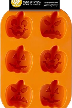 Wilton Jack-O-Lantern Non-Stick Silicone Mold, 6-Cavity