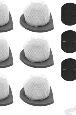 6 PACK 2033 Vacuum Filter Replacement fits for Bissell Featherweight Stick Lightweight Bagless Vacuum Cleaner Parts, 2033, 20331, 20333, 20334, 20336, 20339, 2033M, 6 Mesh Filters & 6 Foam Filters