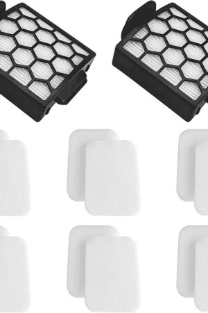 2 HEPA Filter + 6 Foam & Felt Filter Kit Replacement for Shark Navigator Zero-M Self-Cleaning Brushroll Pet Pro Upright Vacuum ZU60 ZU62 ZU62C NV150 NV151 NV255, Part #1238FT60 & 1239FT60