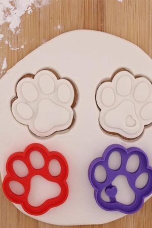 2 pack of Cute Dog Paw Cookie Cutter Combo- 2.2x2.1?, Hand Made in the USA by Mighty Gadget