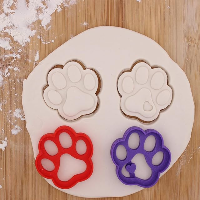 2 pack of Cute Dog Paw Cookie Cutter Combo- 2.2x2.1?, Hand Made in the USA by Mighty Gadget