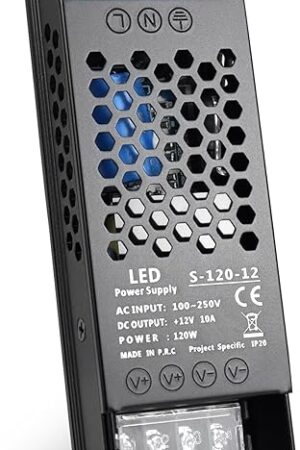12V 10A 120W Universal Regulated Switching Power Supply, 100-250V AC to 12V DC Converter, LED Driver, Industrial Transformer, Adapter for Strip Light, Lamp, Radio