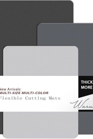 WK Flexible Plastic Cutting Boards Mats for Kitchen, Flexible Non Slip Cutting Mat, Thin Cutting Sheets, BPA Free, Dishwasher Safe, Multi Sizes