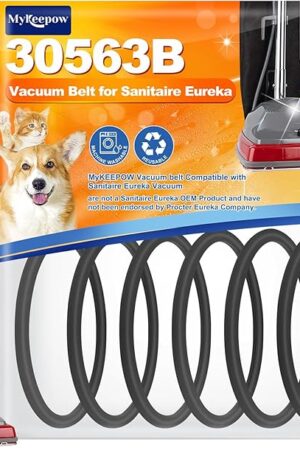 Vacuum Belts for Sanitaire Commercial Upright SC679, Round Belt for Eureka Vacuum Cleaner,Replace Parts 30563B, 30563A, 6 Pack