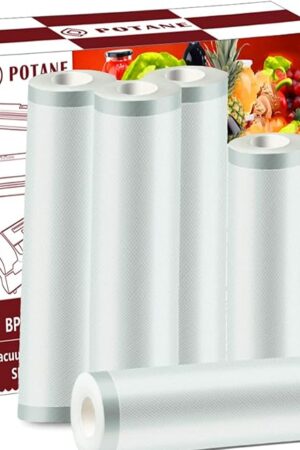 6 Pack 11"x20'(3Rolls) and 8"x20' (3Rolls)Thickened Vacuum Sealer Bags , Smell-Proof, Puncture Prevention, Heavy duty for POTANE, Food Saver, Great for Vacuum storage,Meal Prep or Sous Vide