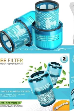 Dyson V15 Filter, 2-Pack Premium True HEPA Replacement Filters Compatible with Dyson V15 Detect, V15 Detect Absolute, V15 Submarine, V15 Detect Filter, V11 Animal Filter, V11 Filter, Part no 970013-02