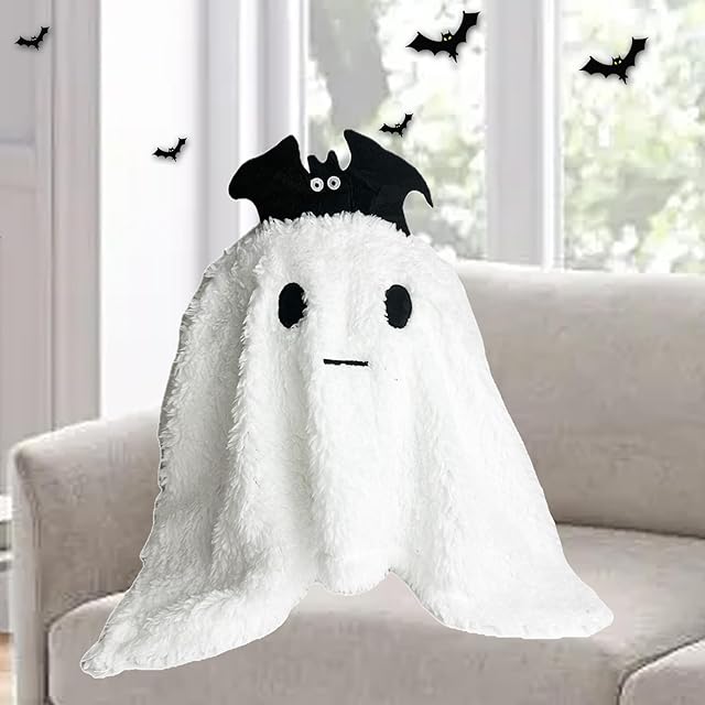 The Halloween Plush Toys,9.8Inch Ghost Plush Toy Halloween Plush Toys,Cute Halloween Stuffed Animal, Halloween Party Gift,Halloween Treat Bag Halloween Basket Stuffers Kids Boys Girls Birthday Gifts